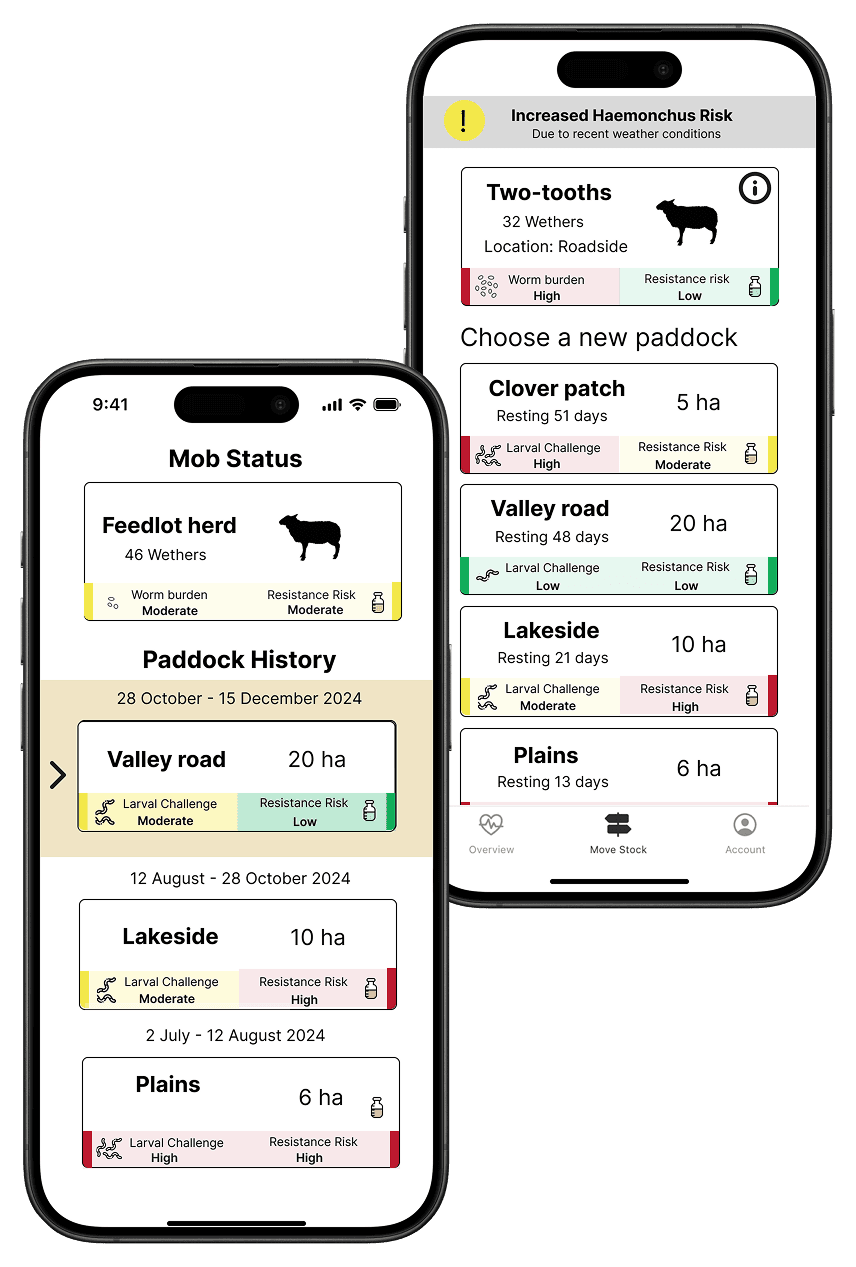 Screenshot of the DAGI app